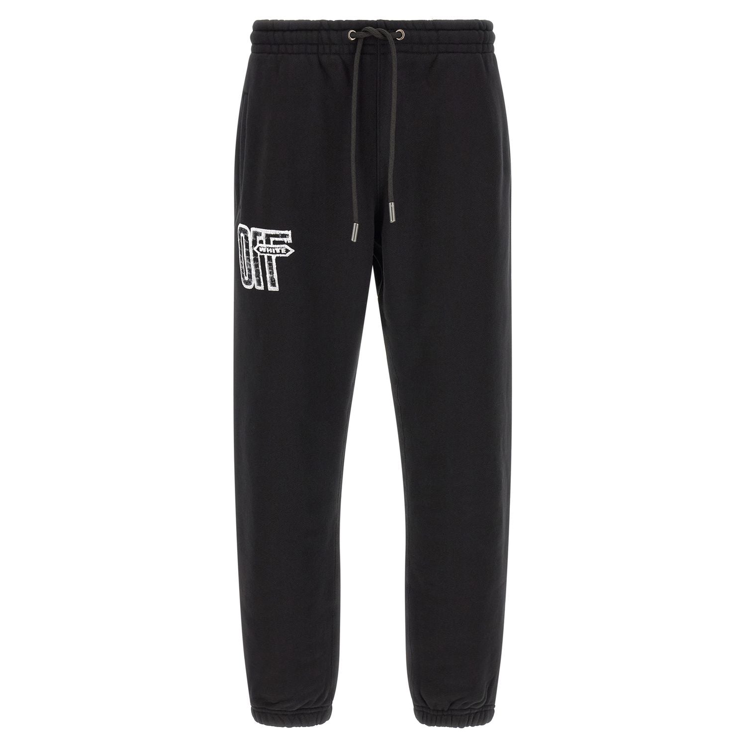 Off-White Black Cotton Joggers (Workout Pants)
