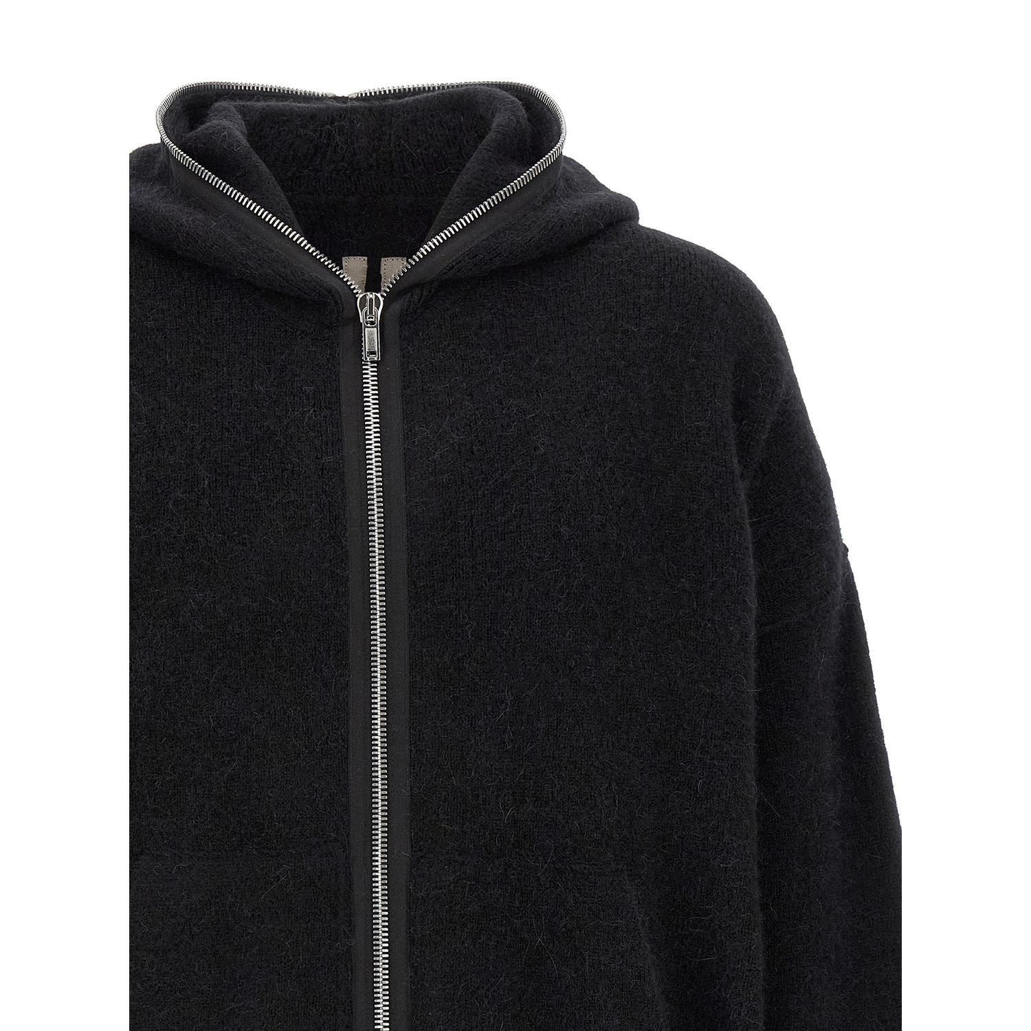 Rick Owens Black Marabou Sweatshirt