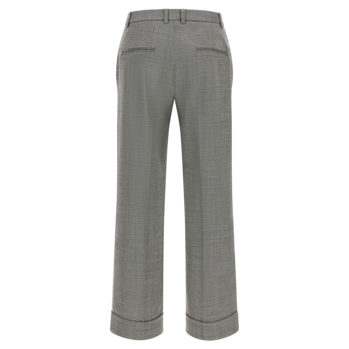 Alberto Biani Gray Wool Flared Pants