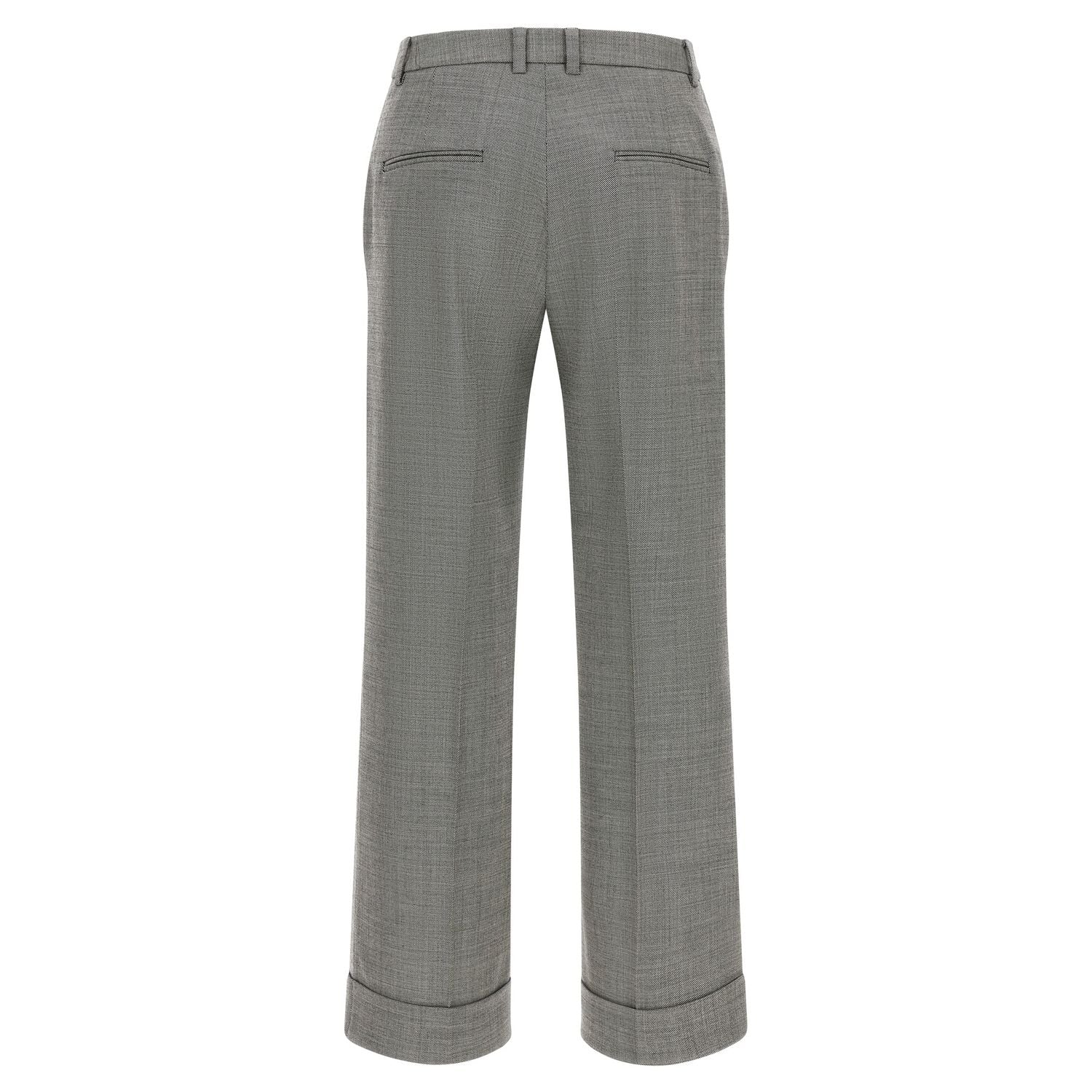 Alberto Biani Gray Wool Flared Pants