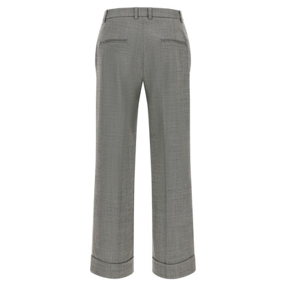 Alberto Biani Gray Wool Flared Pants