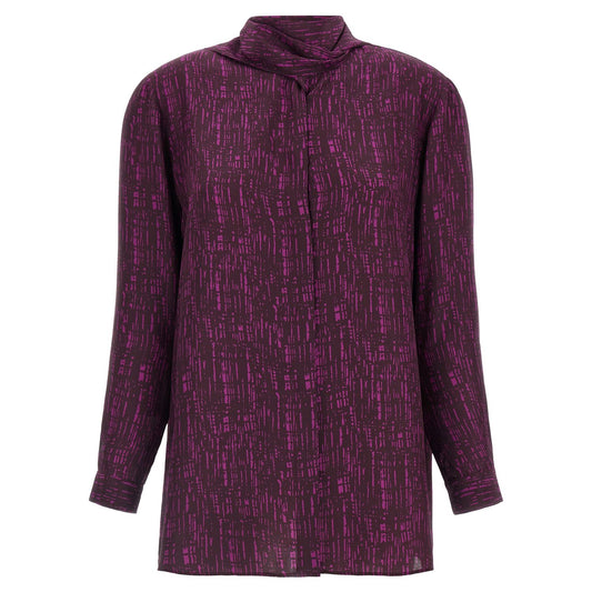 Gianluca Capannolo Purple Silk Blouse