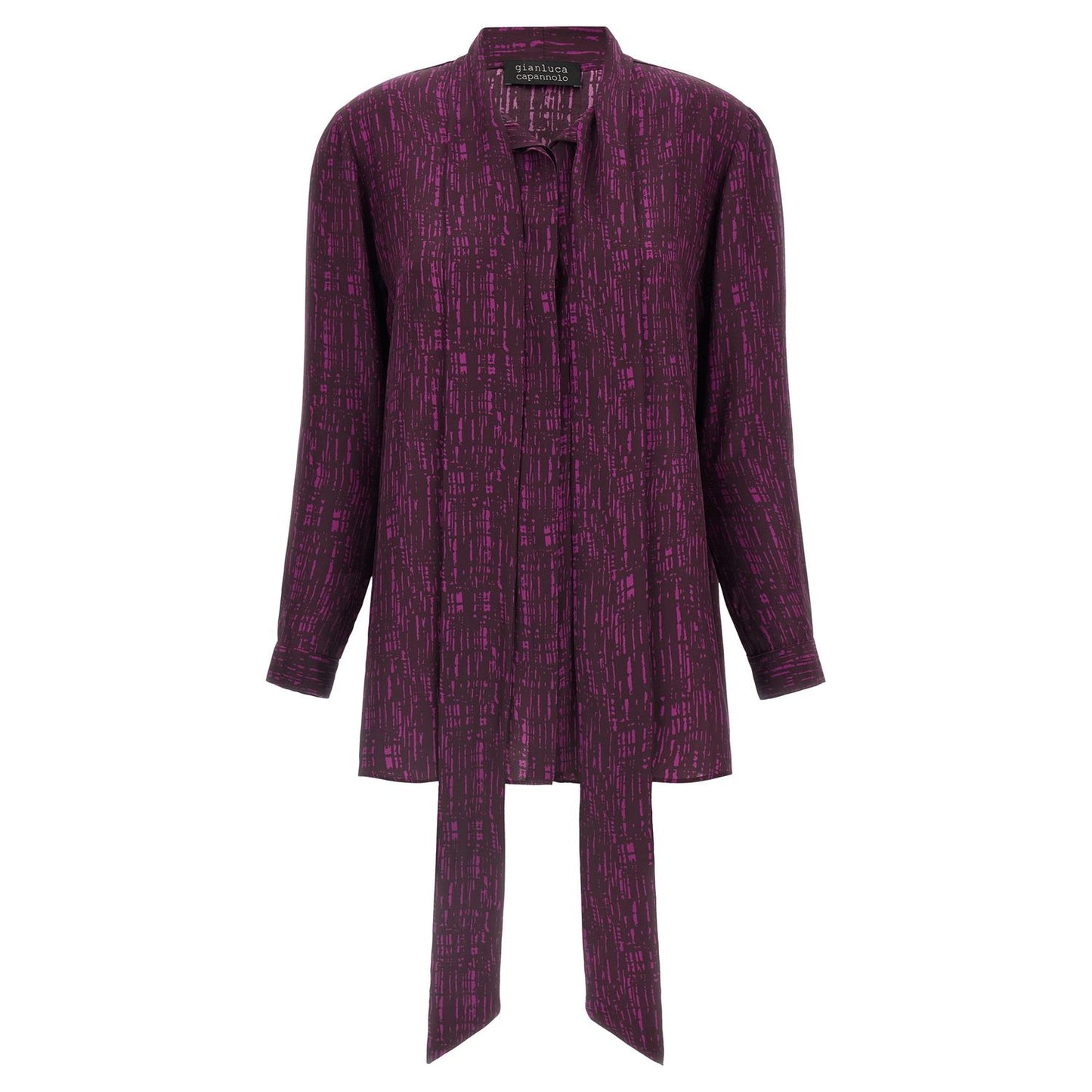 Gianluca Capannolo Purple Silk Blouse