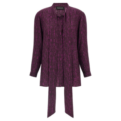 Gianluca Capannolo Purple Silk Blouse