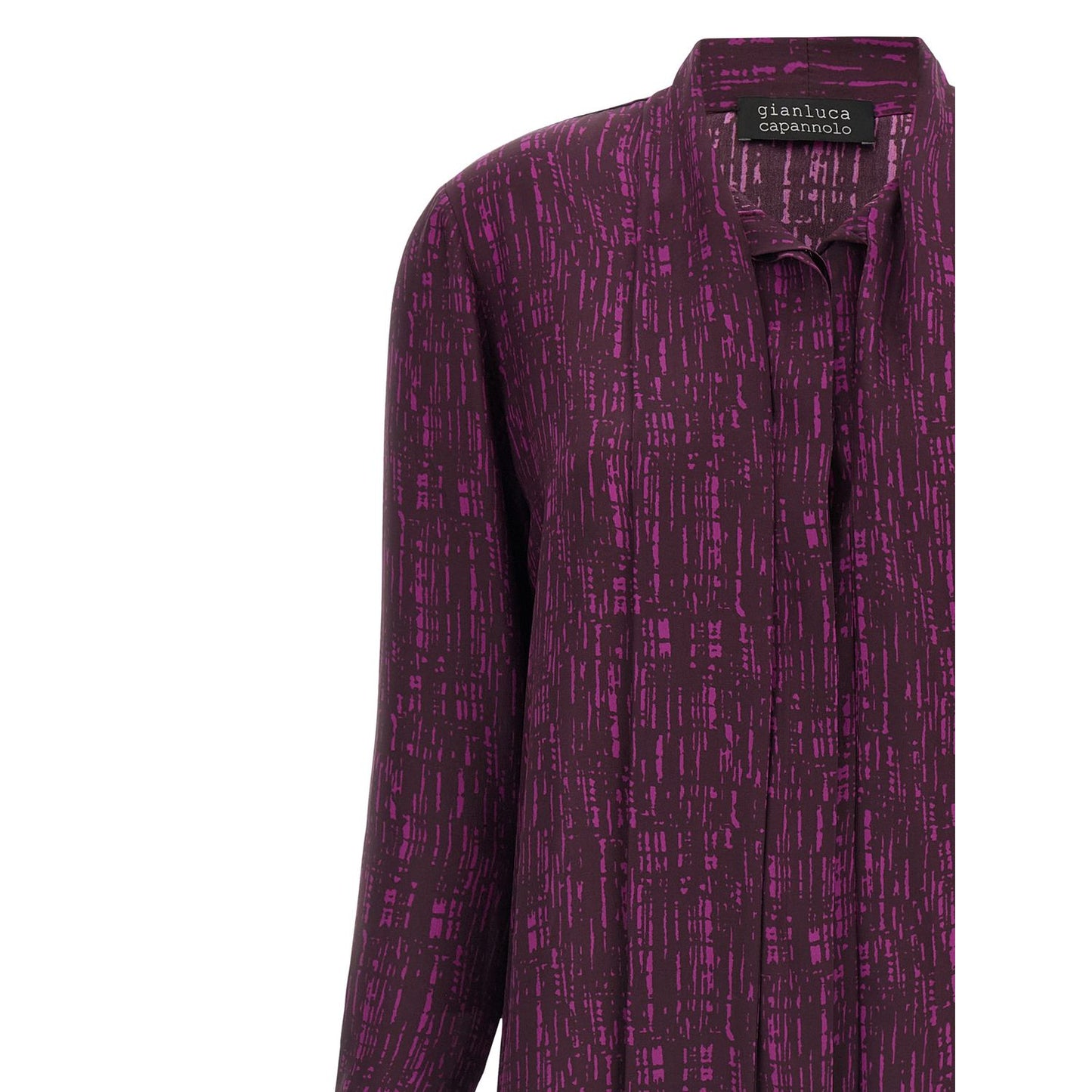 Gianluca Capannolo Purple Silk Blouse