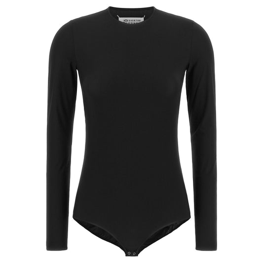 Maison Margiela Black Polyamide Bodysuit