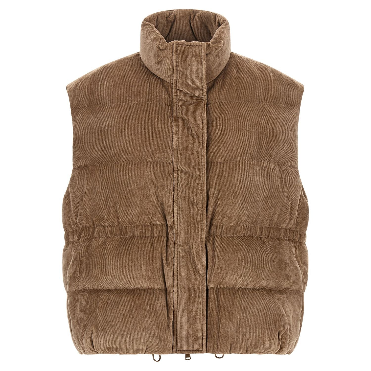 Brunello Cucinelli Beige Viscose Sleeveless Jacket