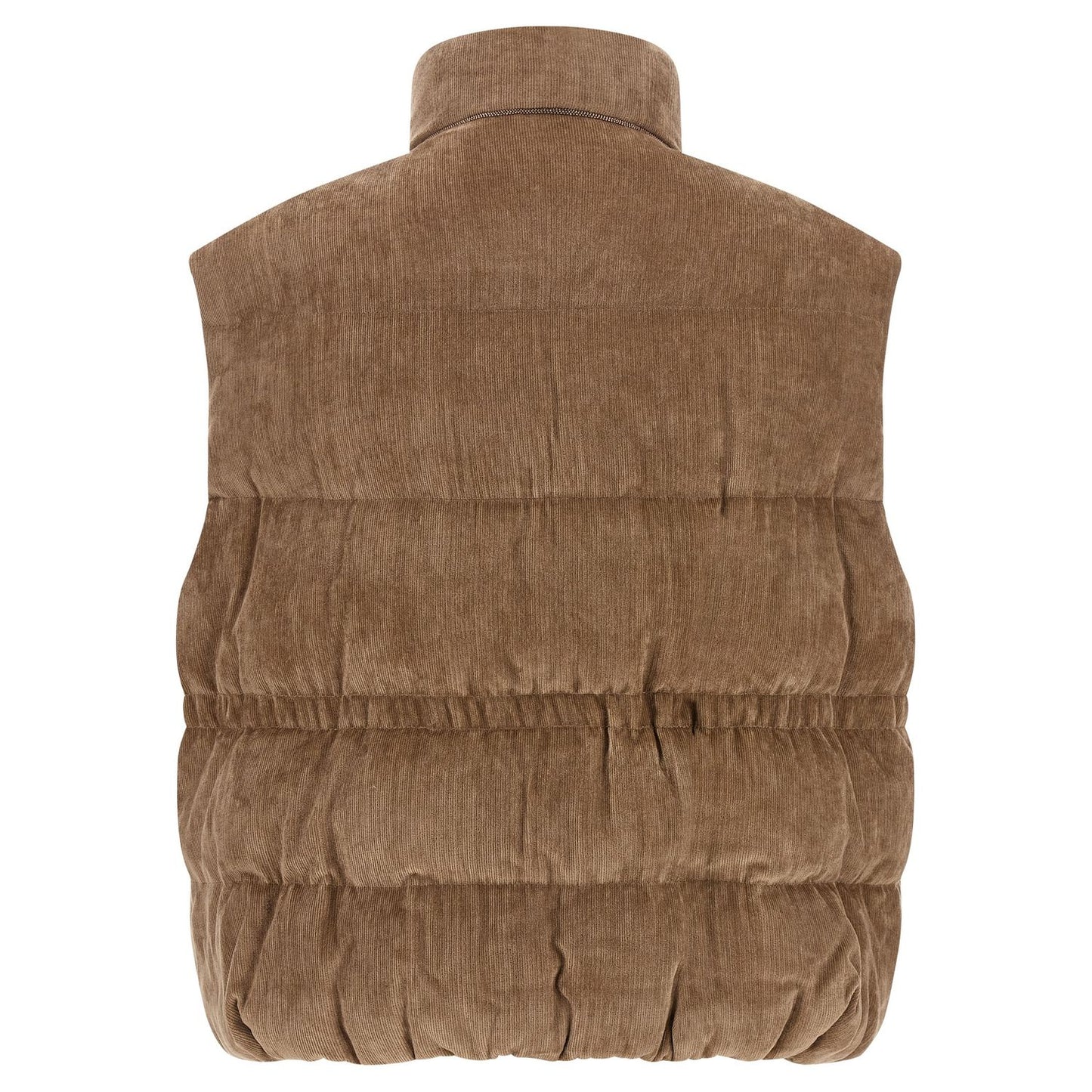 Brunello Cucinelli Beige Viscose Sleeveless Jacket