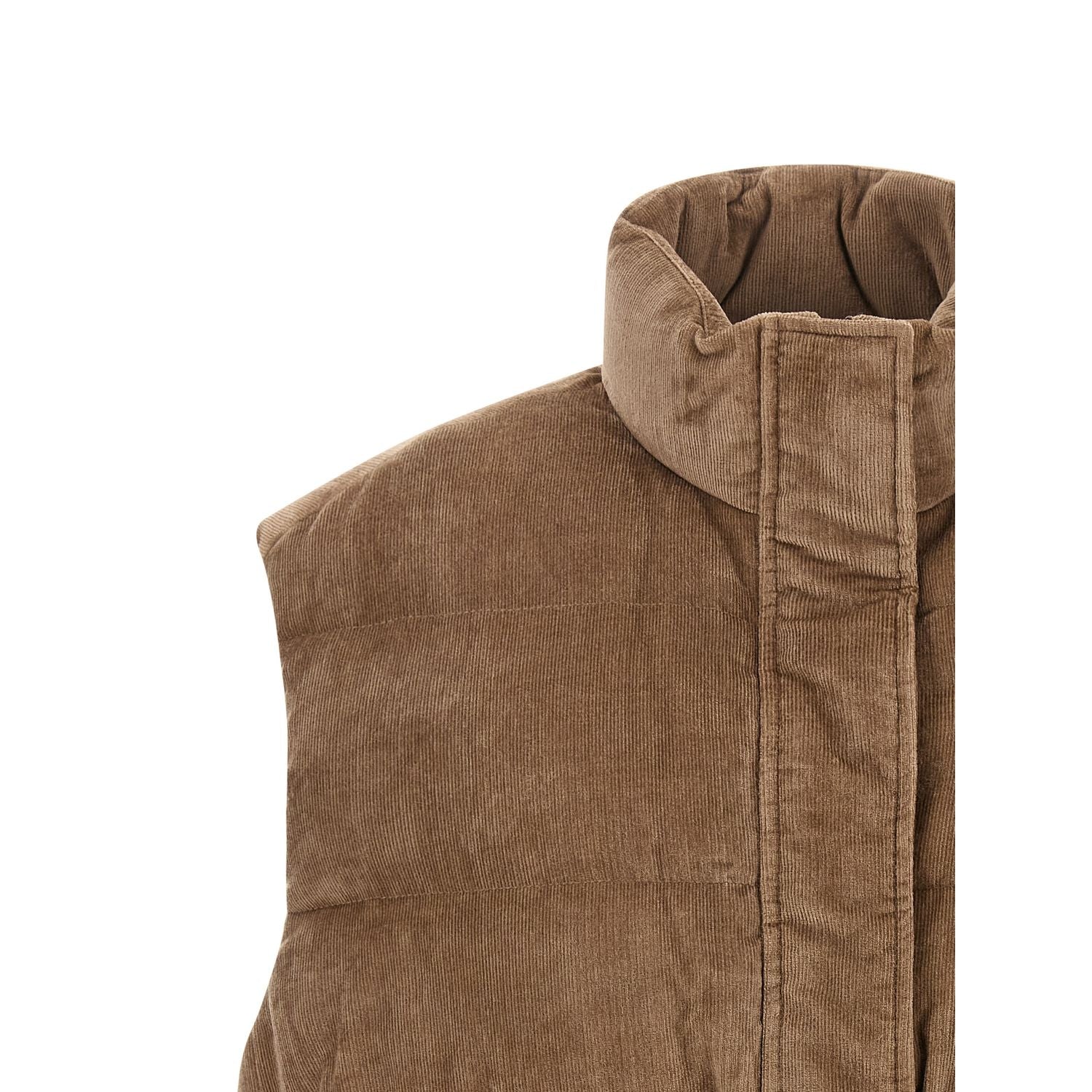 Brunello Cucinelli Beige Viscose Sleeveless Jacket