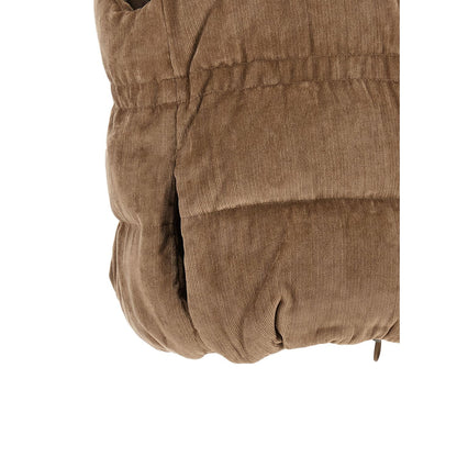 Brunello Cucinelli Beige Viscose Sleeveless Jacket