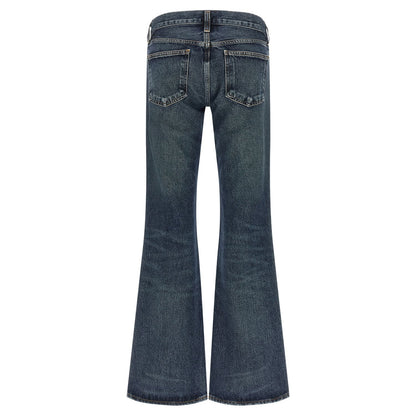 Agolde Blue Cotton Bootcut Jeans