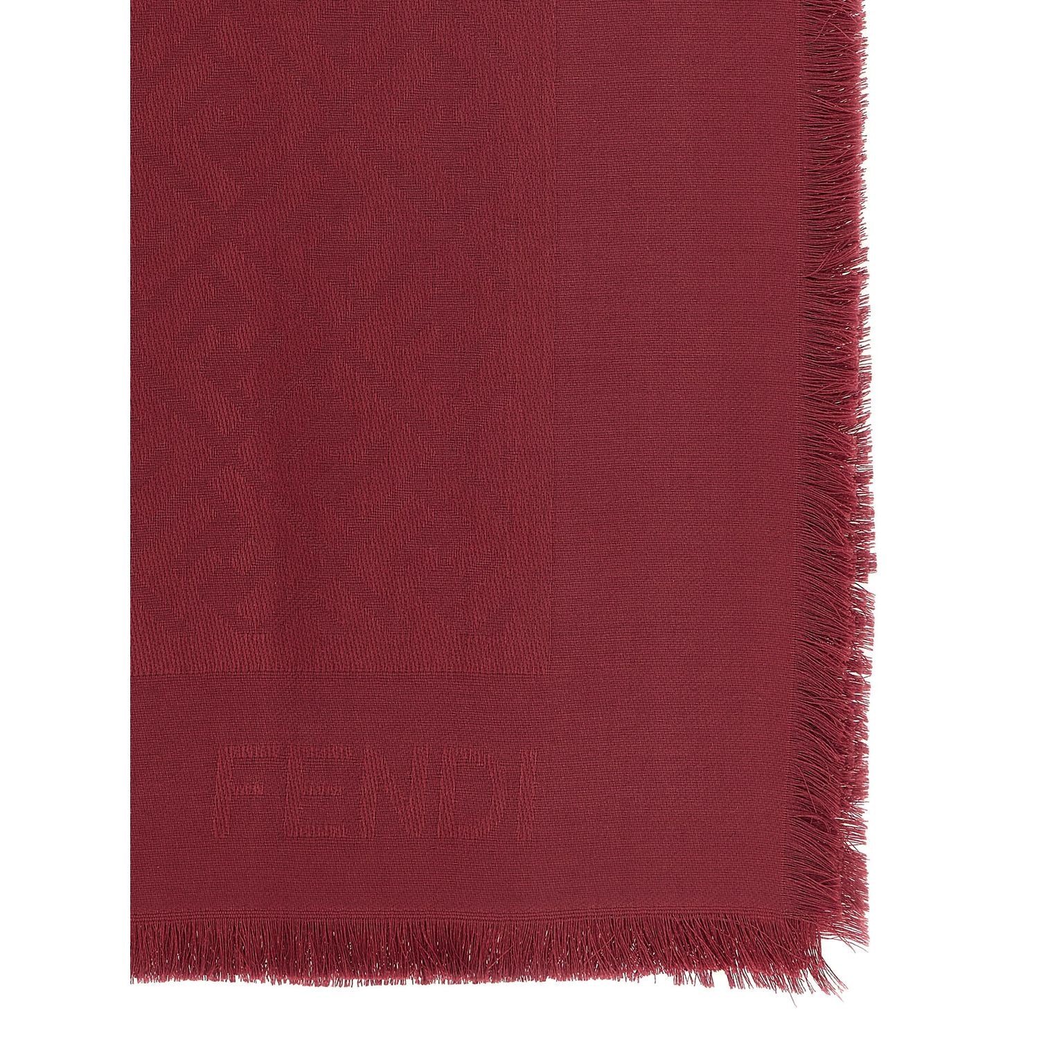 Fendi Bordeaux Silk Foulard