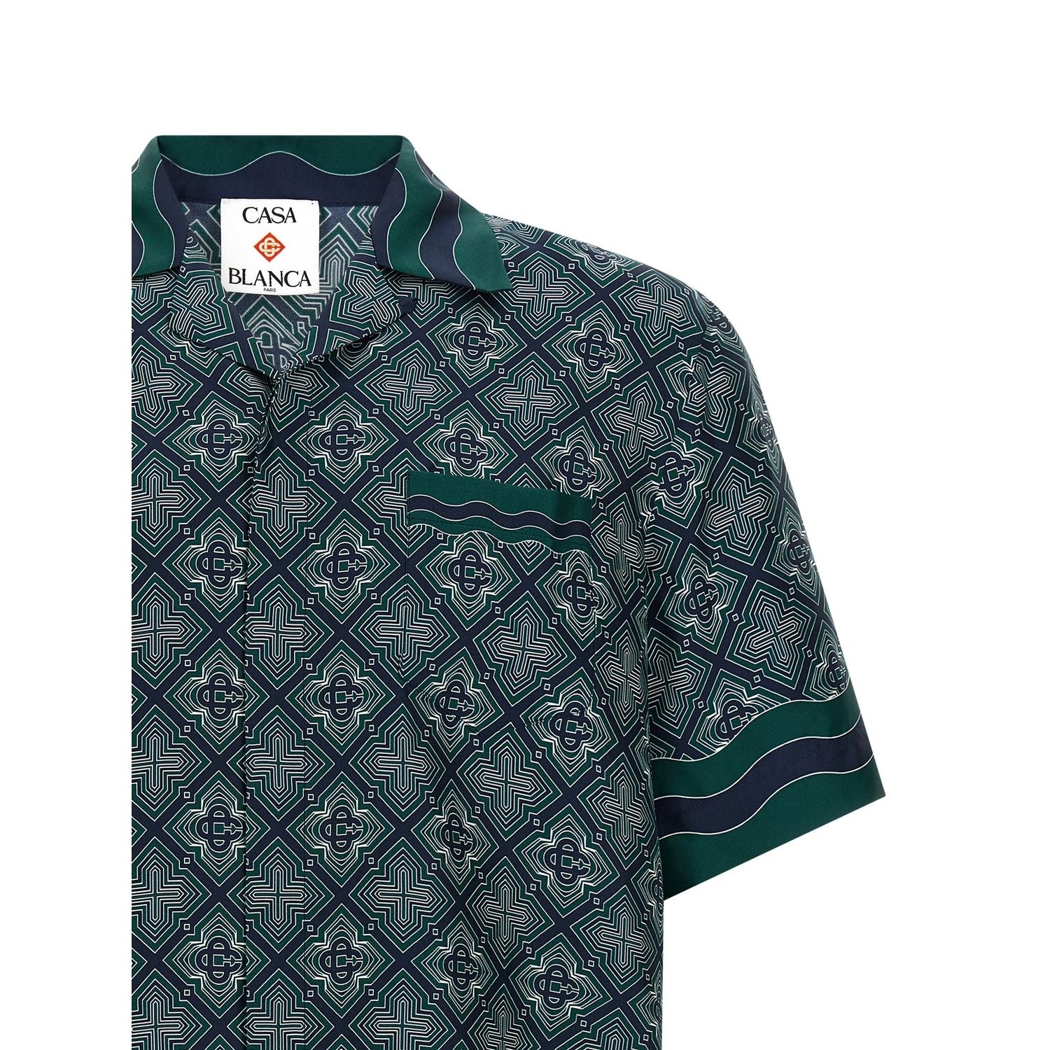 Casablanca Bicolor Silk Blouse