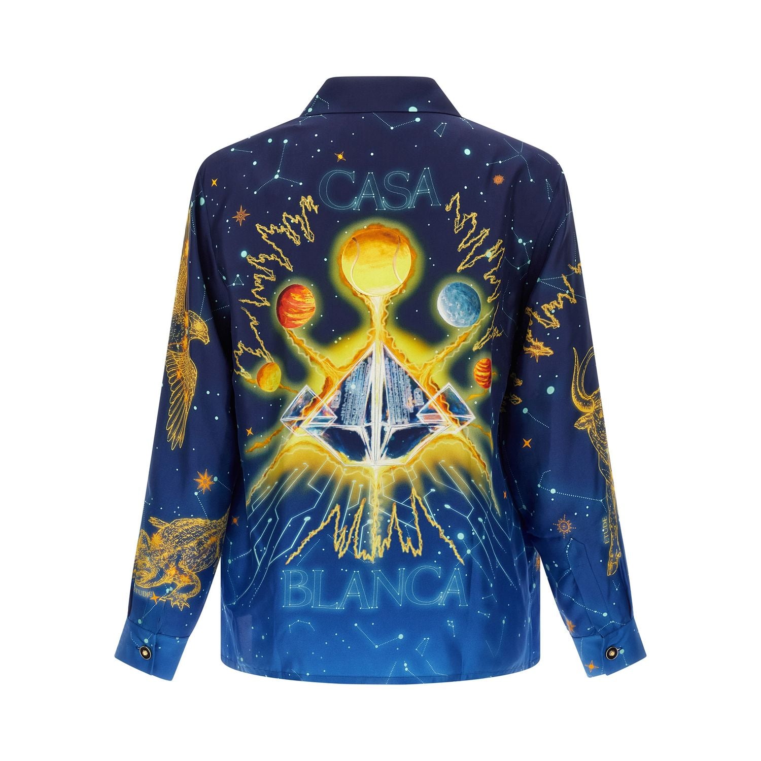 Casablanca Blue Silk Blouse
