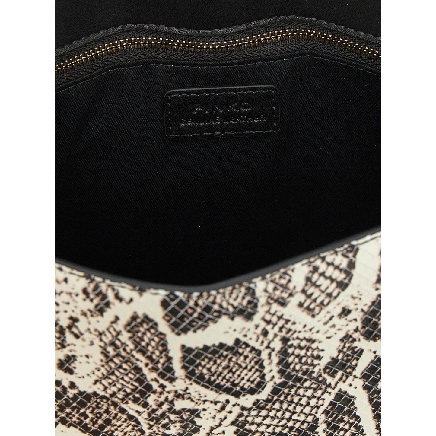 PINKO Gray Calfskin Handbag