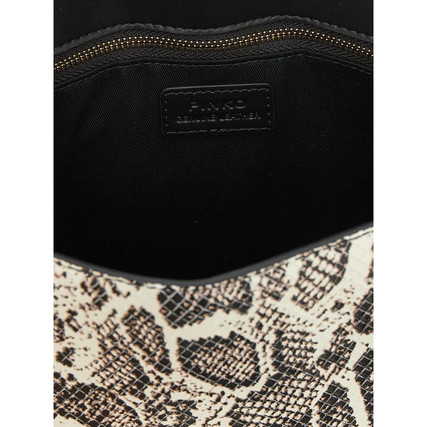 PINKO Gray Calfskin Handbag