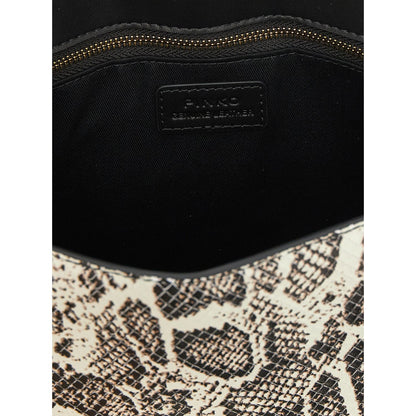 PINKO Gray Calfskin Handbag