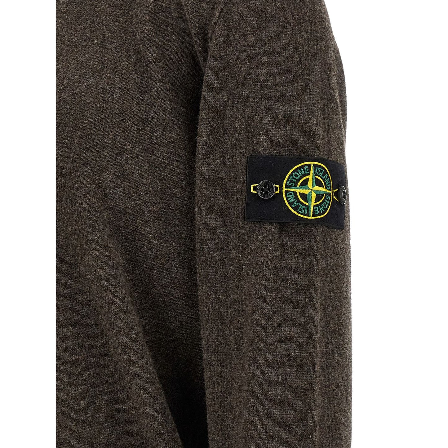 Stone Island Brown Virgin Wool Polo Shirt