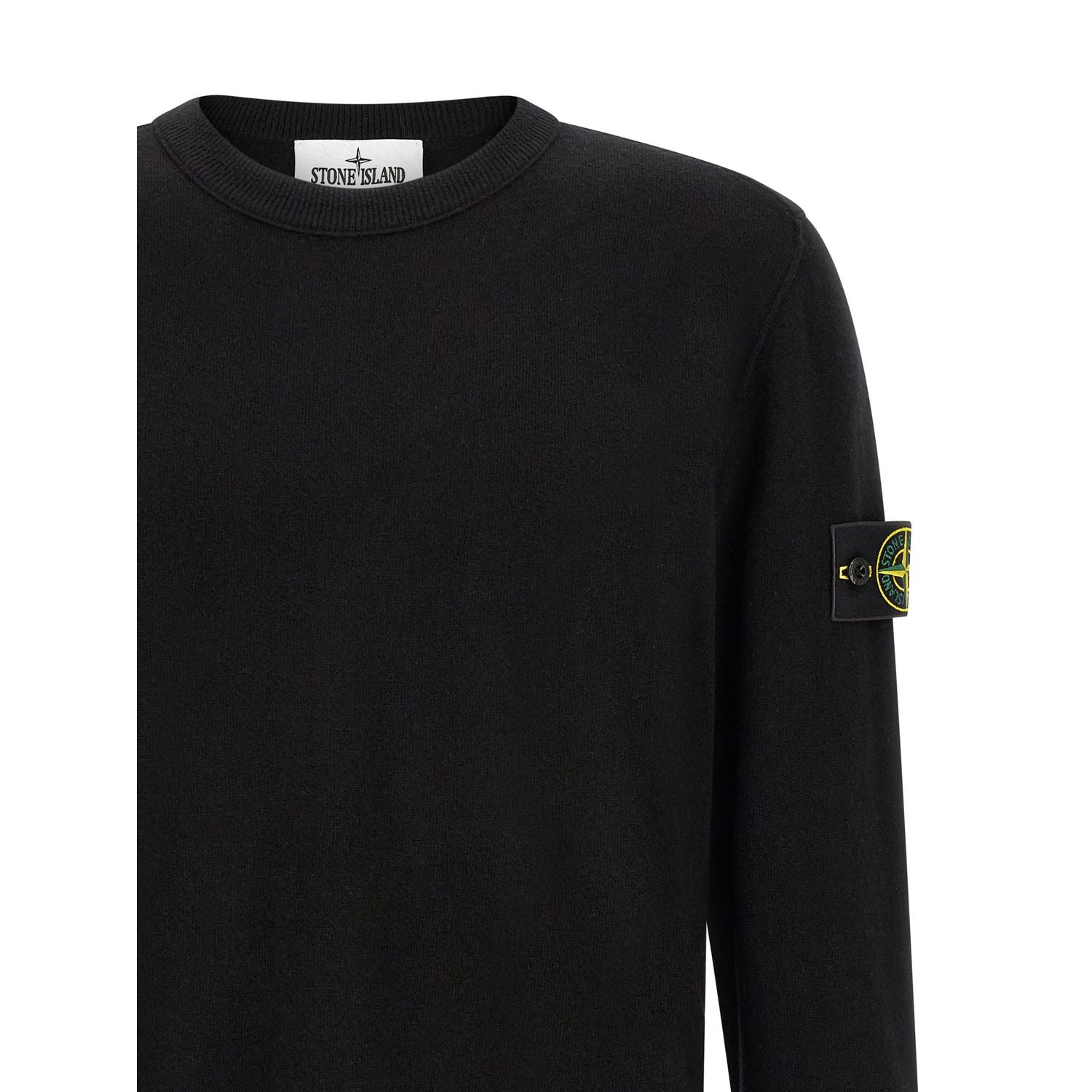 Stone Island Black Virgin Wool Cardigan