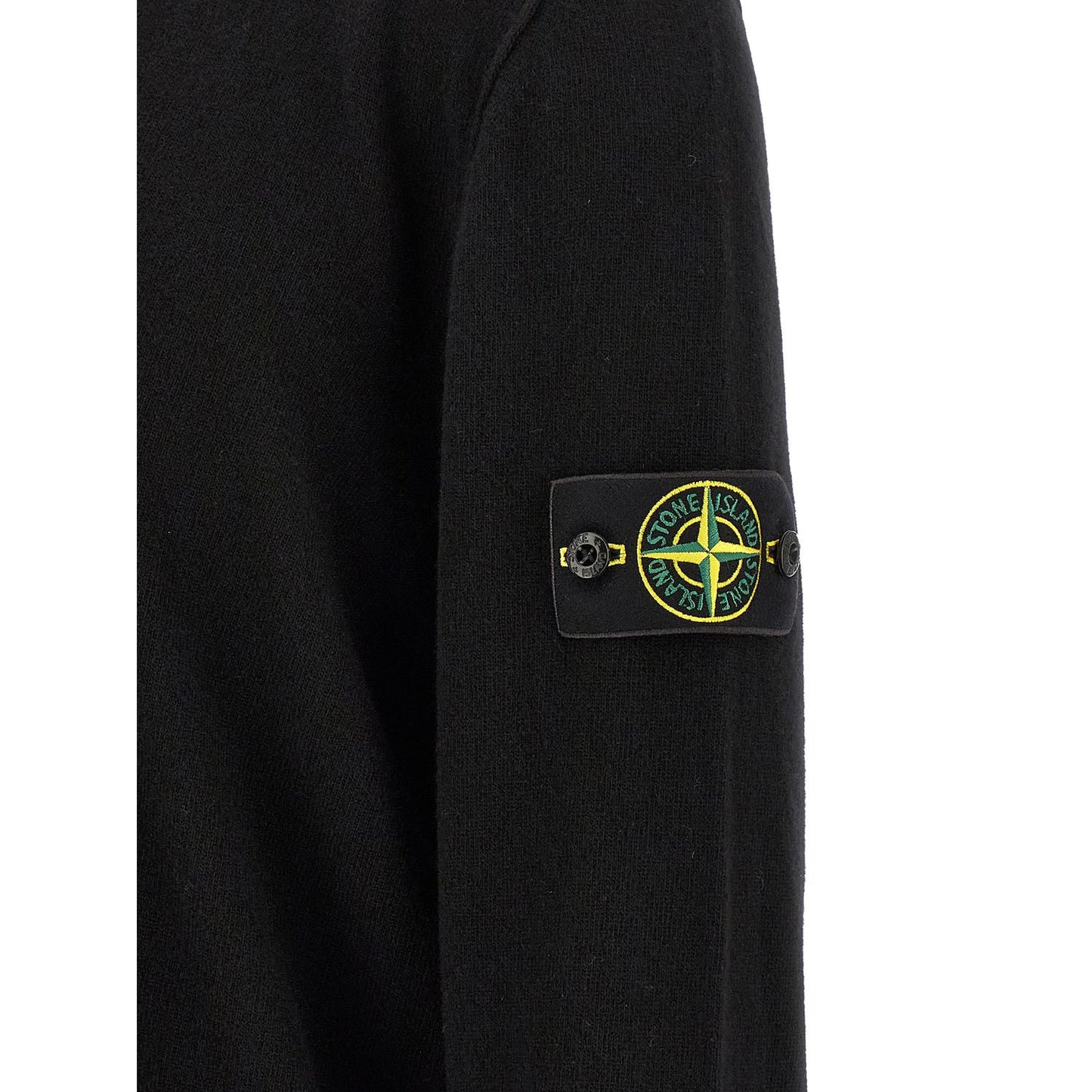 Stone Island Black Virgin Wool Cardigan