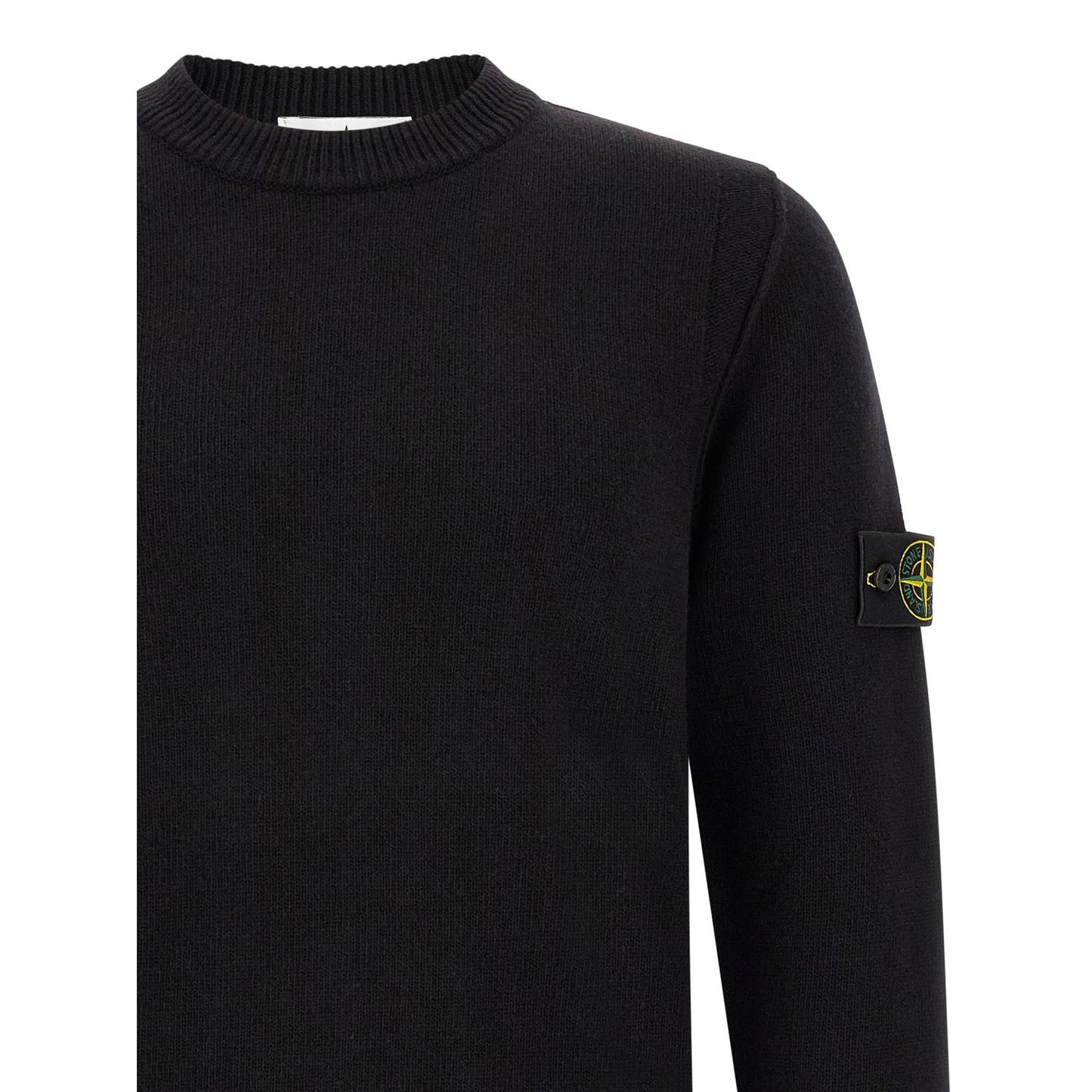 Stone Island Black Virgin Wool Cardigan