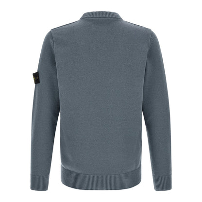 Stone Island Blue Virgin Wool Cardigan