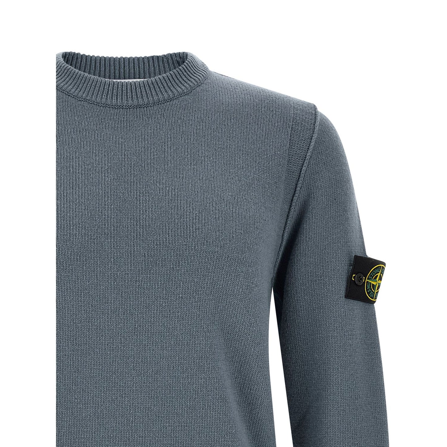 Stone Island Blue Virgin Wool Cardigan