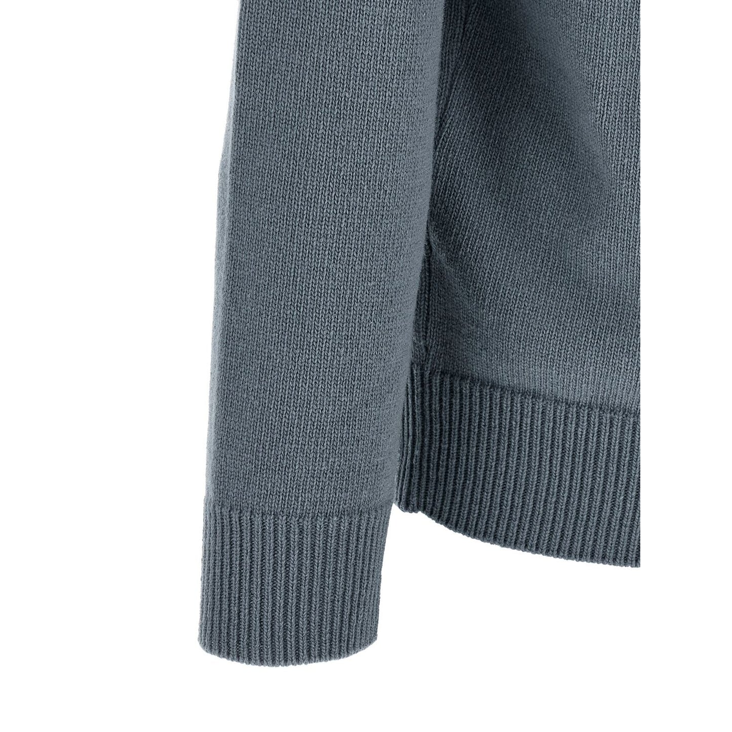 Stone Island Blue Virgin Wool Cardigan