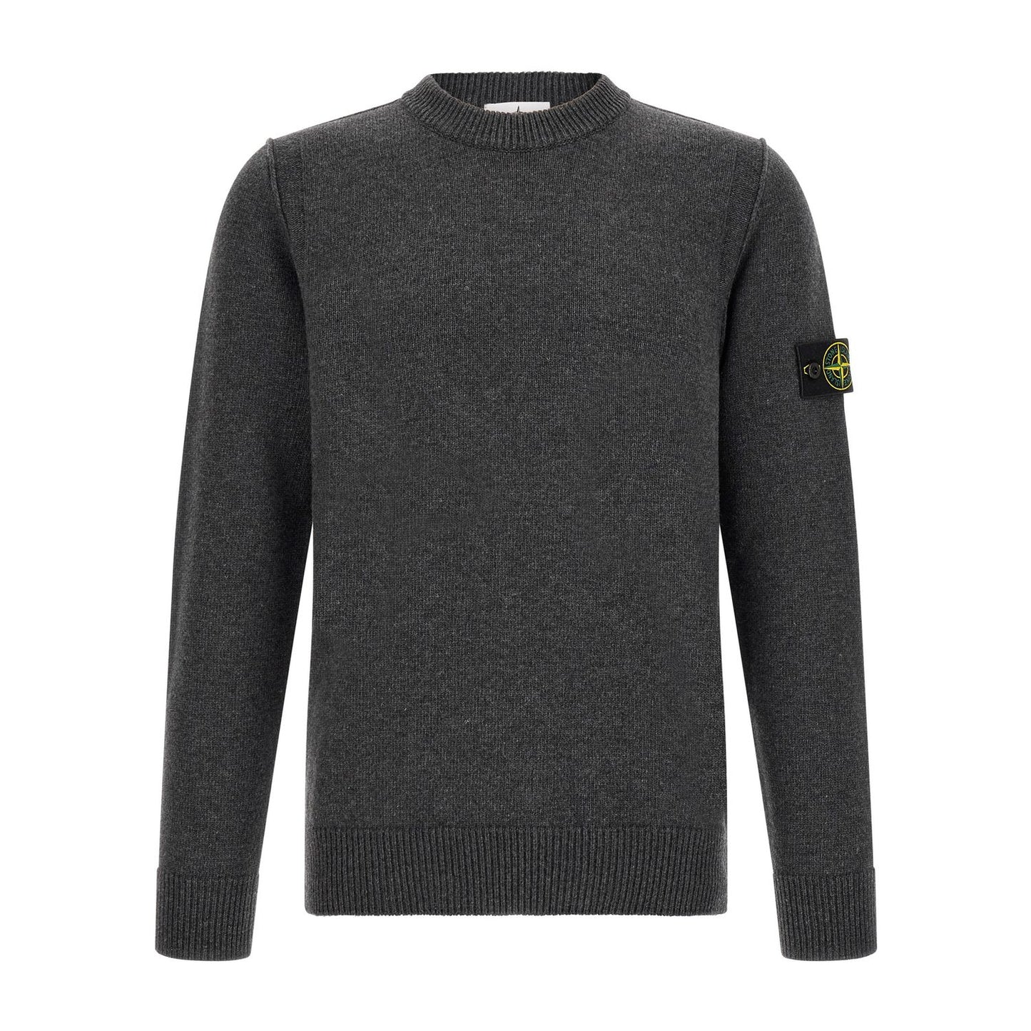 Stone Island Gray Virgin Wool Cardigan