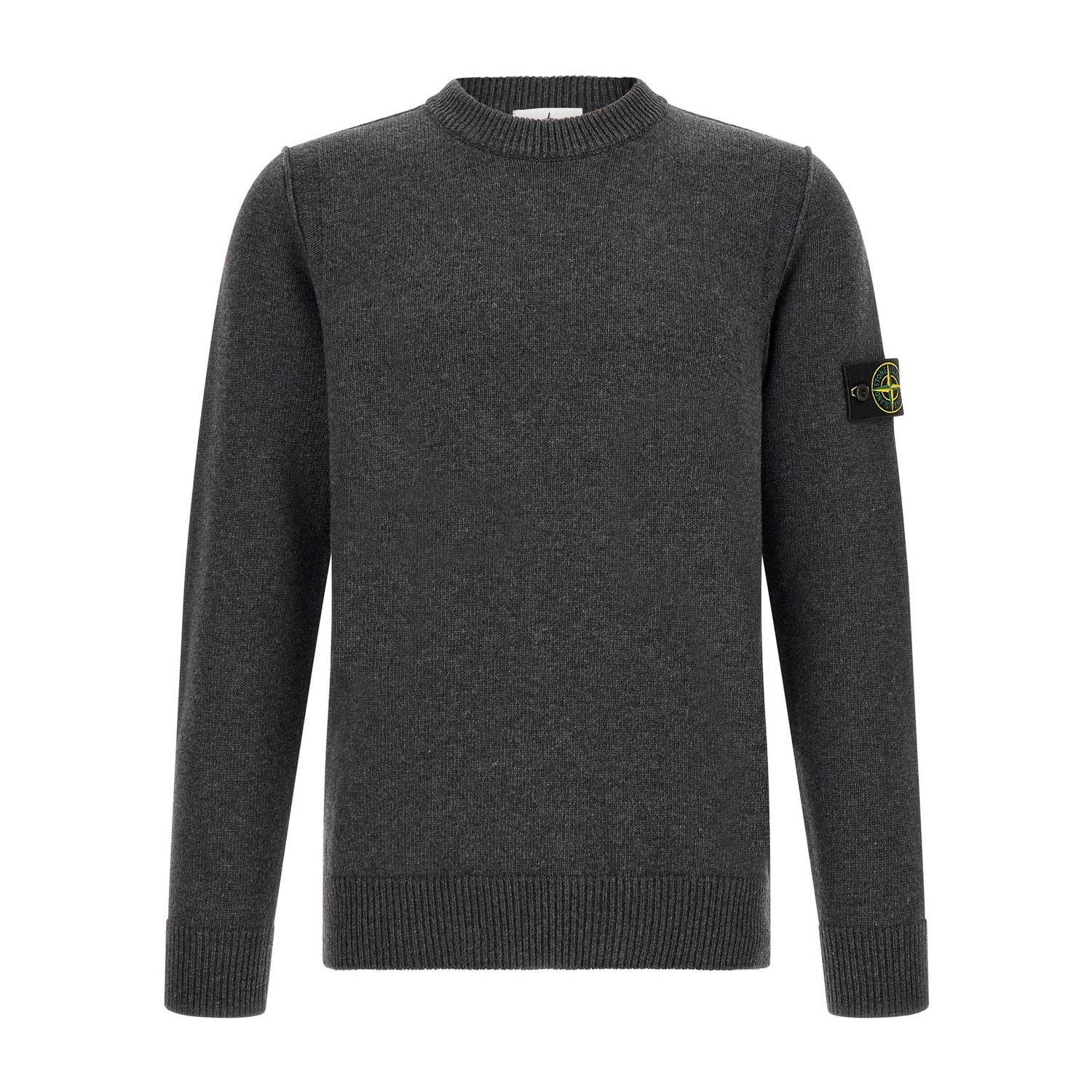 Stone Island Gray Virgin Wool Cardigan