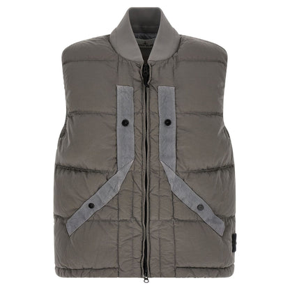 Stone Island Gray Polyamide Sleeveless Jacket