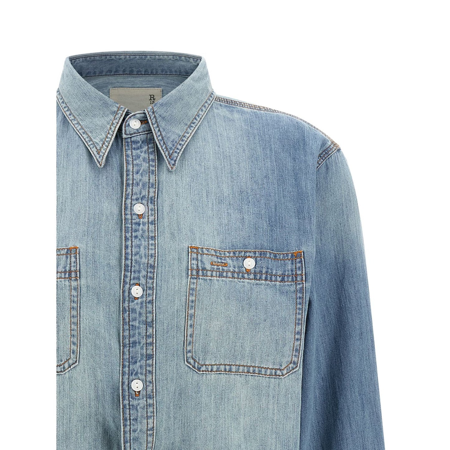 R13 Blue Cotton Blouse