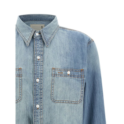 R13 Blue Cotton Blouse