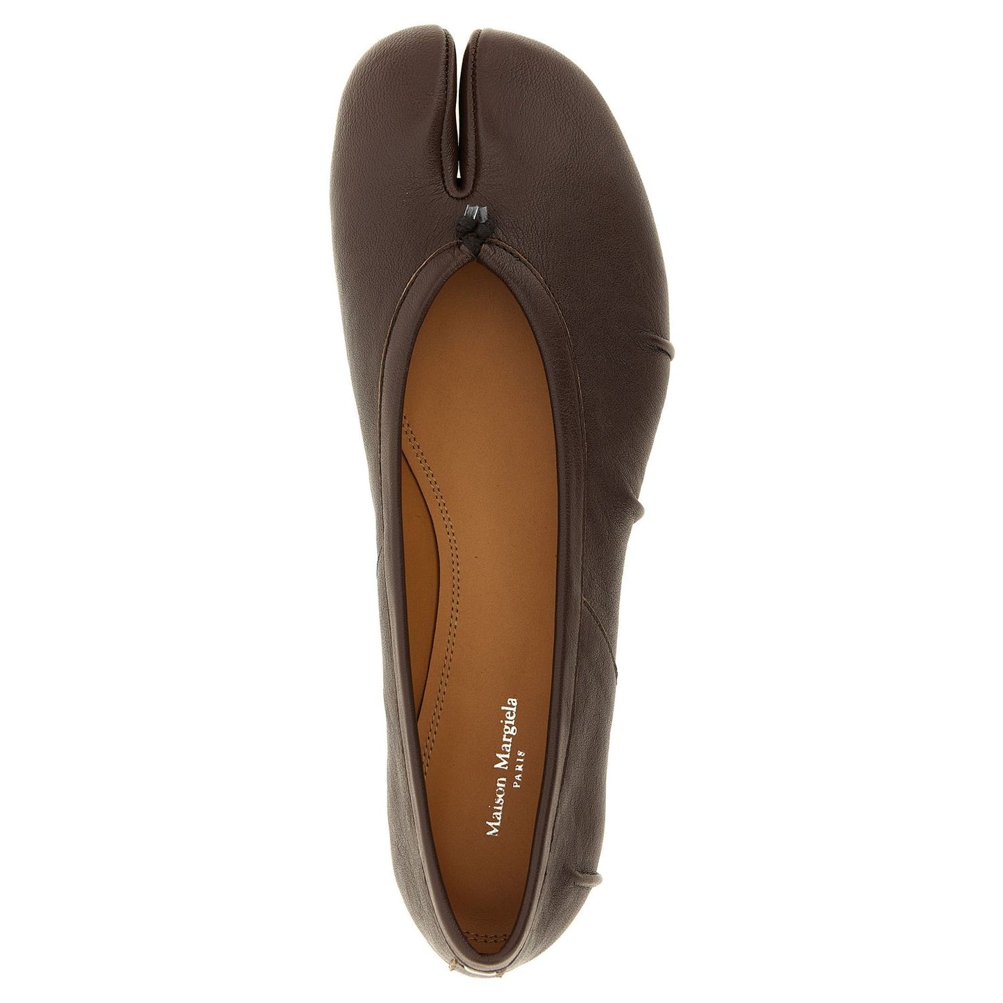 Maison Margiela Brown Lamb Leather Ballet Flats
