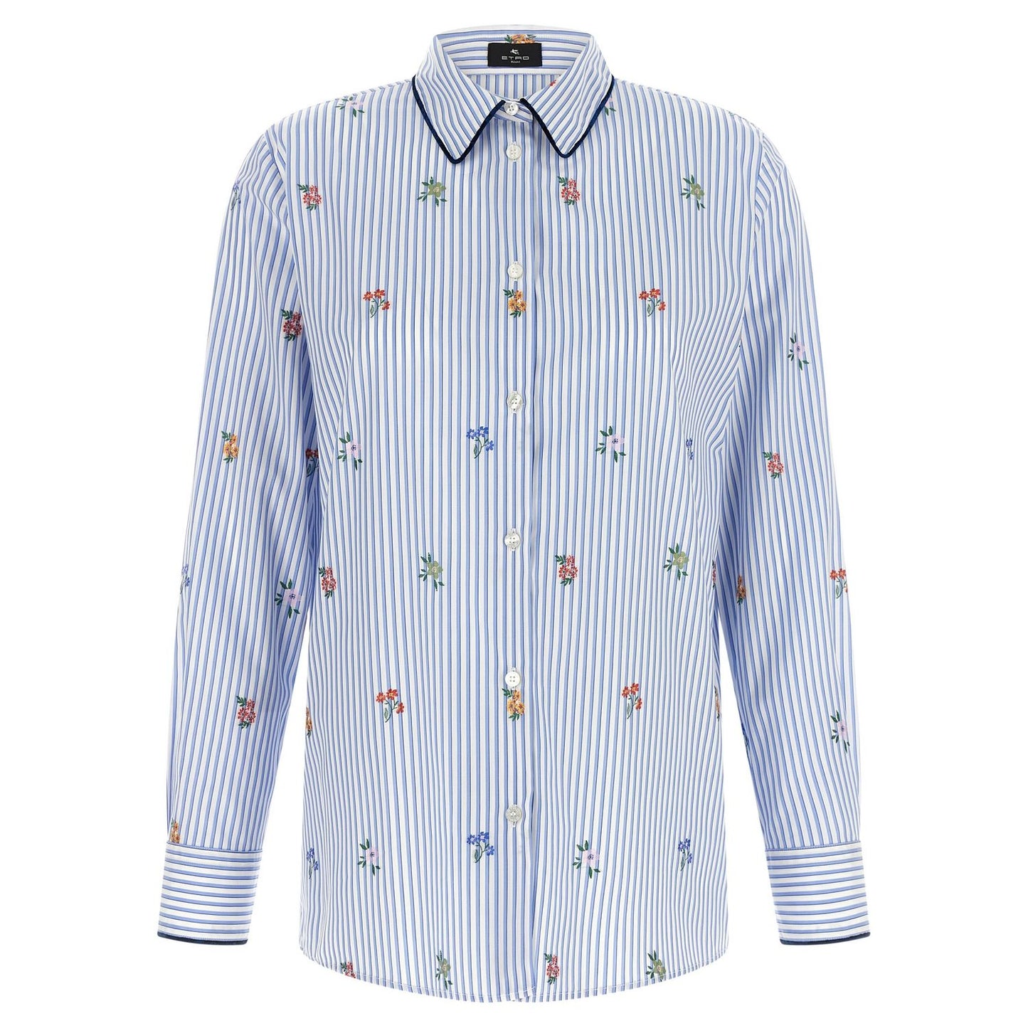 Etro Blue Cotton Blouse