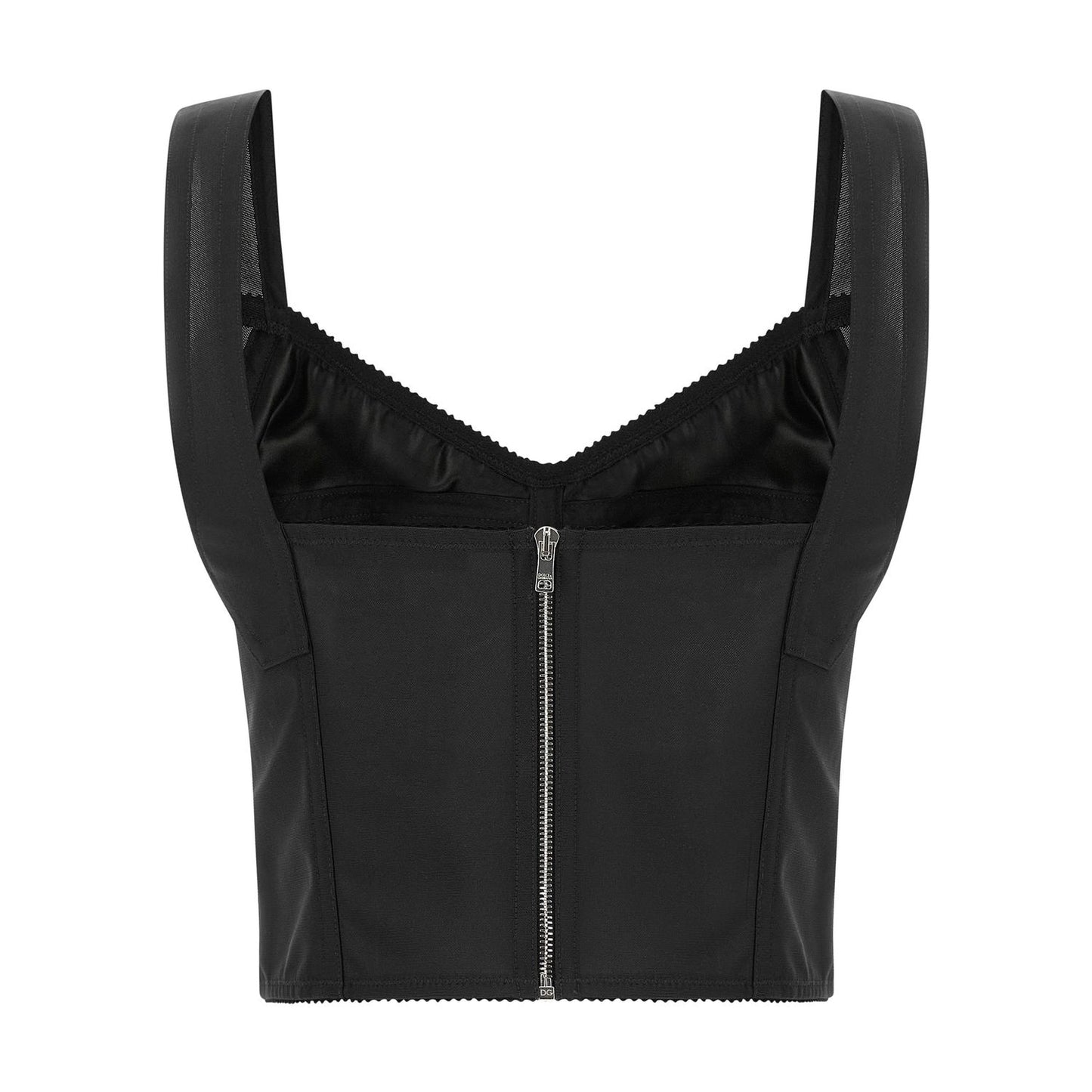 Dolce & Gabbana Black Polyamide Tank Tops