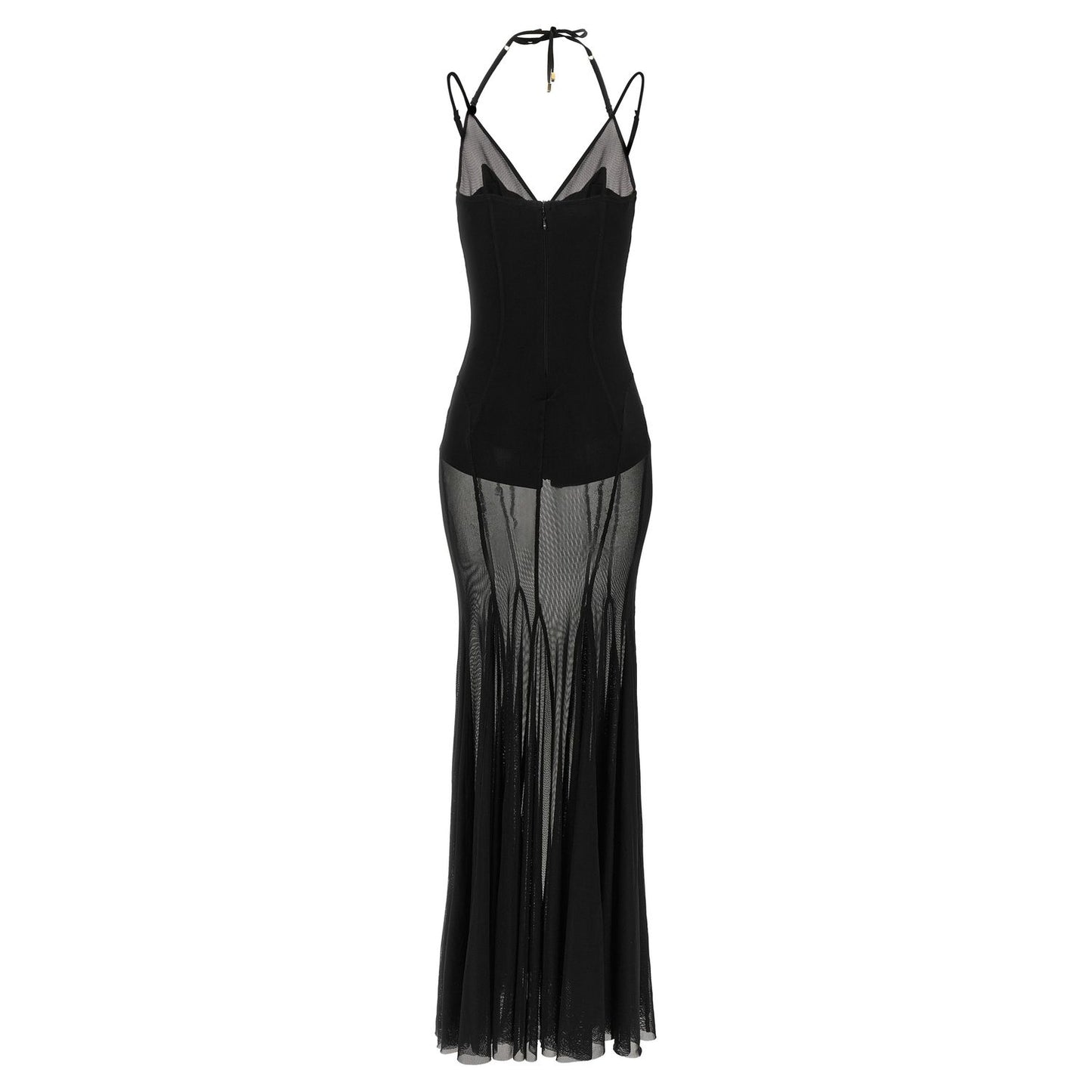 Elisabetta Franchi Black Polyamide Long Dress