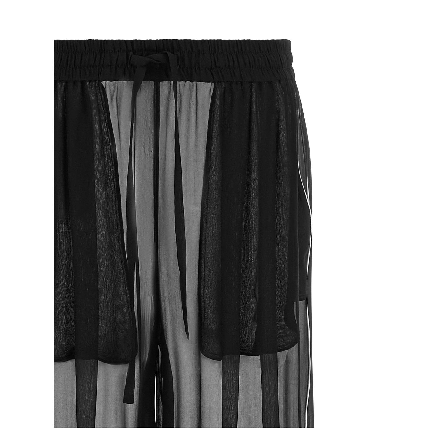 Dolce & Gabbana Black Silk Casual Pants