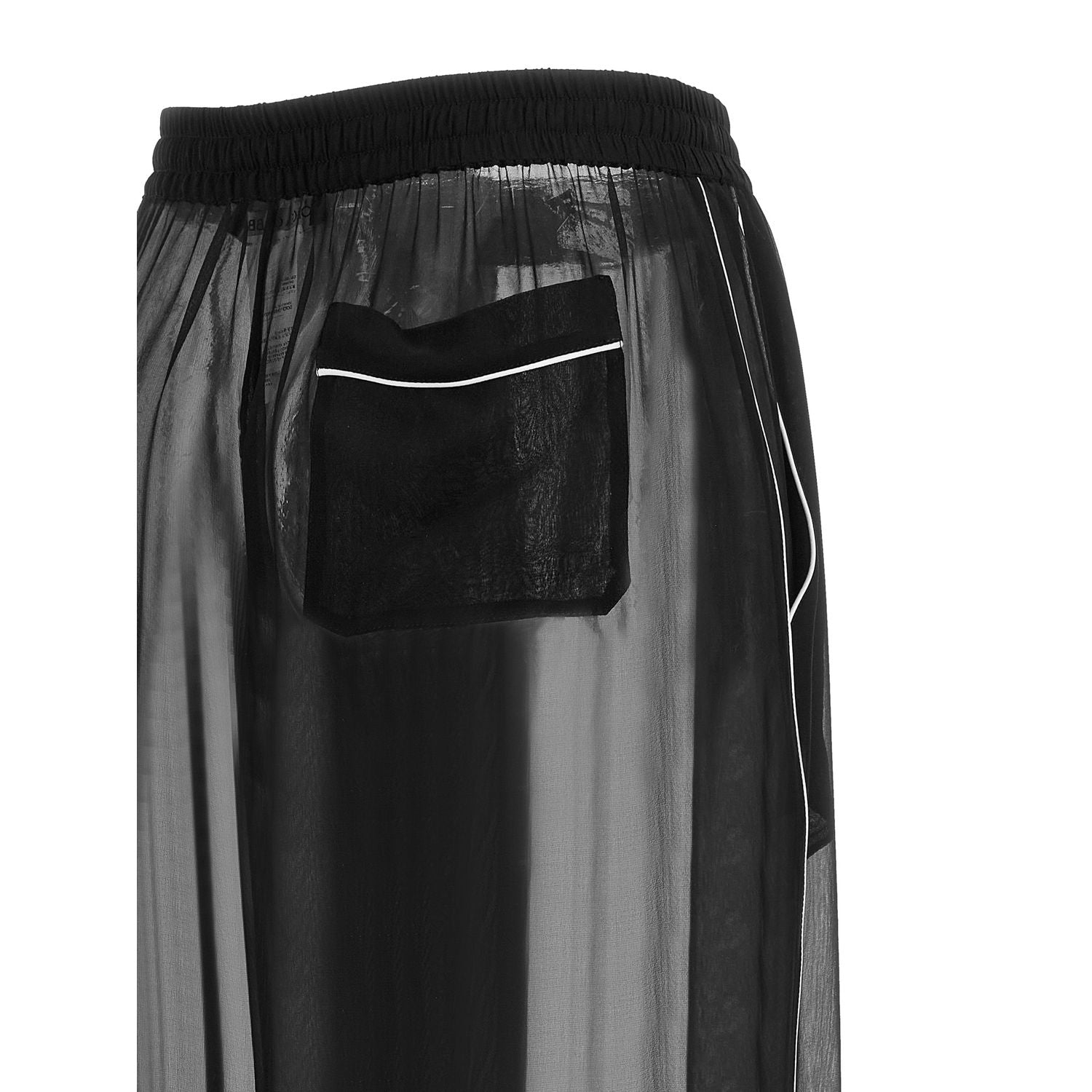 Dolce & Gabbana Black Silk Casual Pants