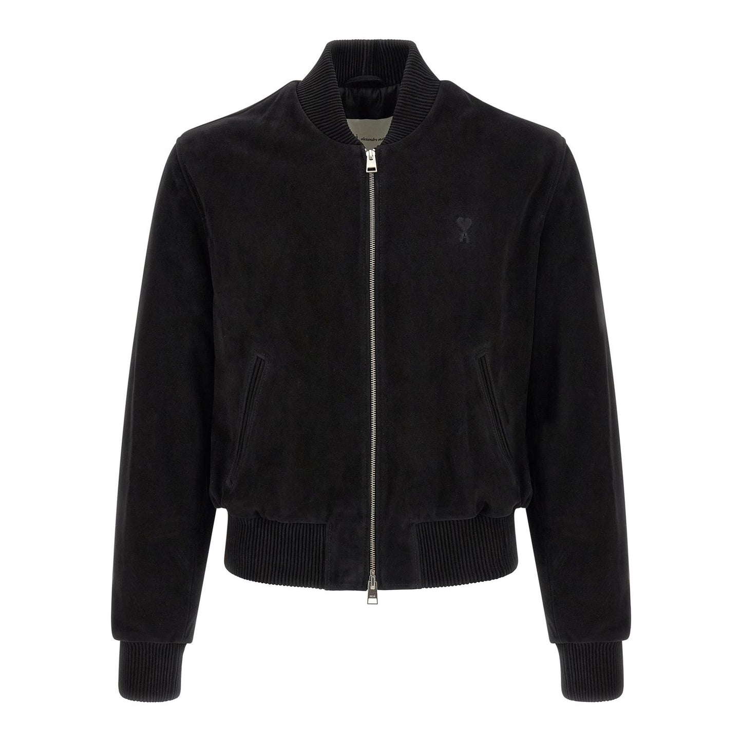 Ami Paris Black Goatskin Bomber