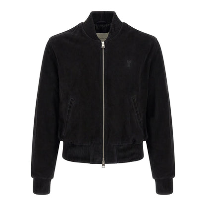 Ami Paris Black Goatskin Bomber