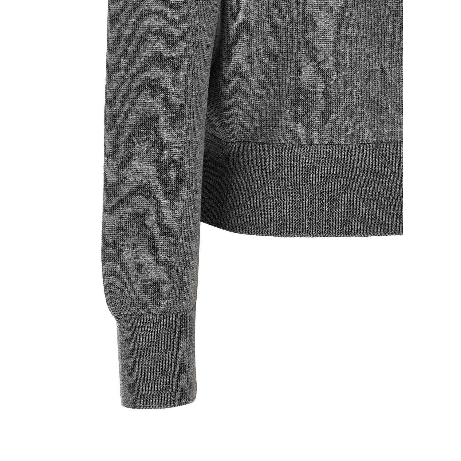 Ami Paris Gray Wool Cardigan