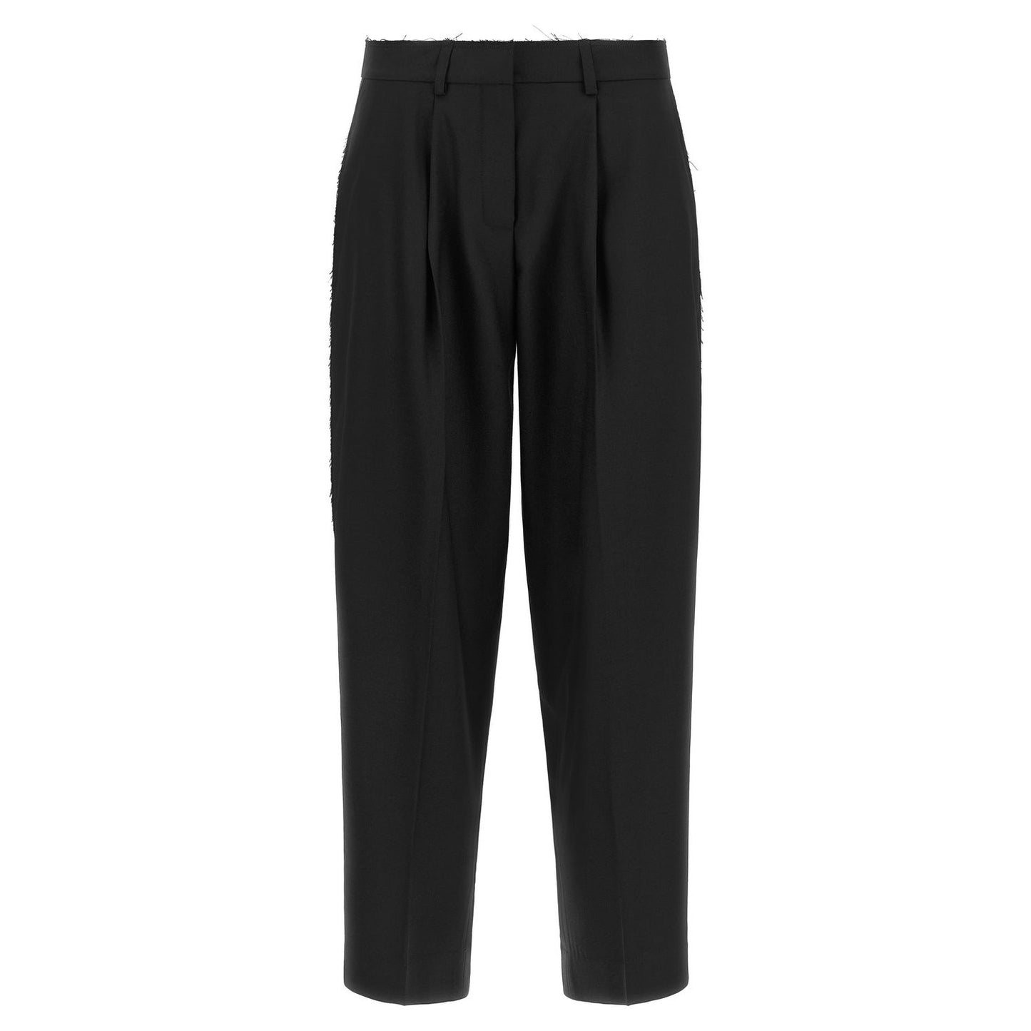 Gianluca Capannolo Black Wool Cropped Pants