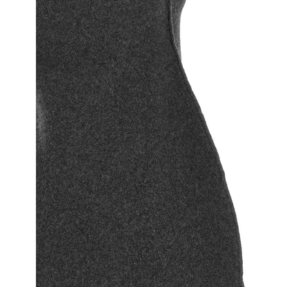 Jil Sander Gray Virgin Wool Midi Dress