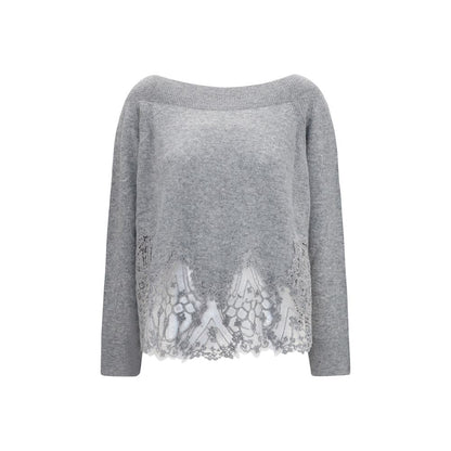 Ermanno Scervino Gray Cashmere Sweater