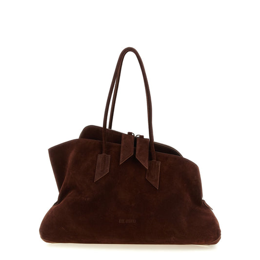 The Attico Brown Bovine Leather Shoulder Bag