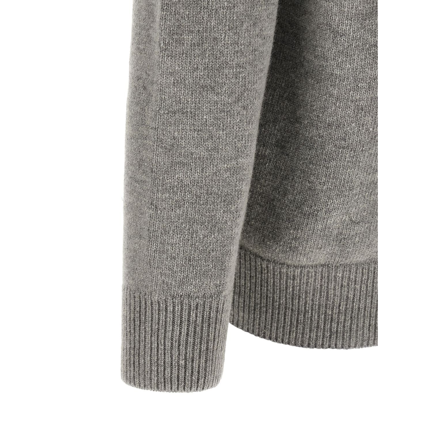 Stone Island Gray Virgin Wool Cardigan