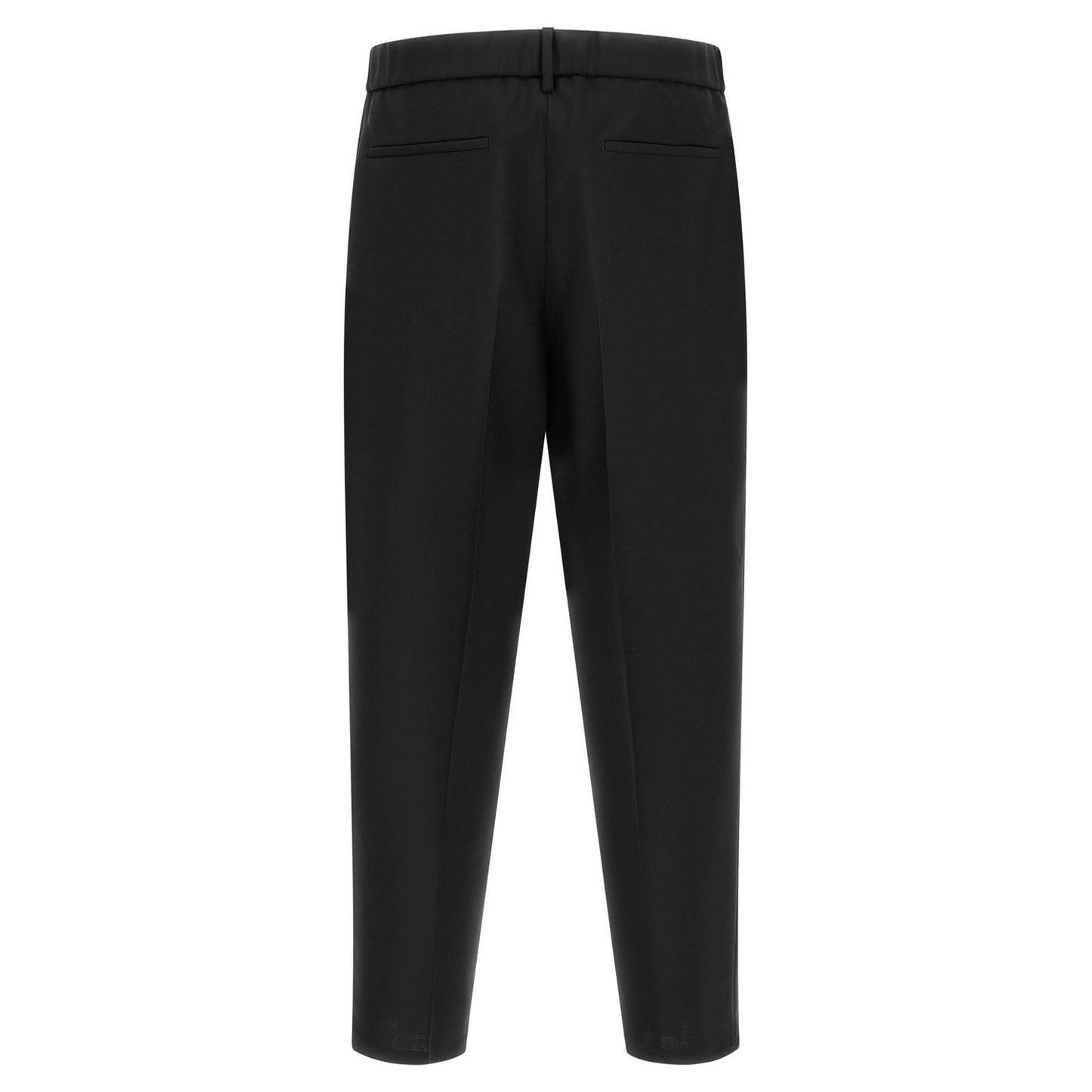 Jil Sander Black Virgin Wool Cropped Pants
