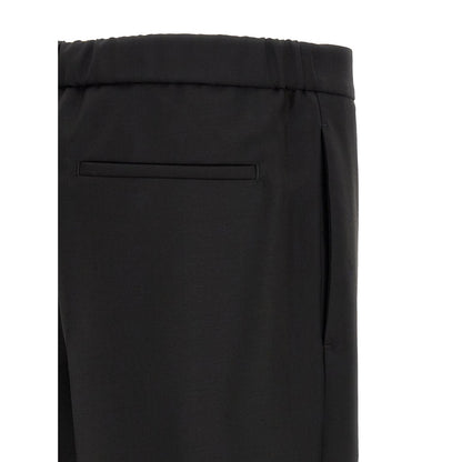 Jil Sander Black Virgin Wool Cropped Pants