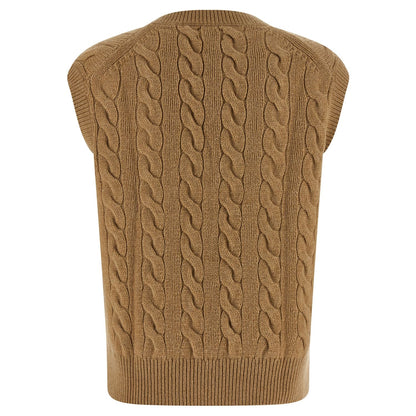 Polo Ralph Lauren Beige Wool Sleeveless Jacket